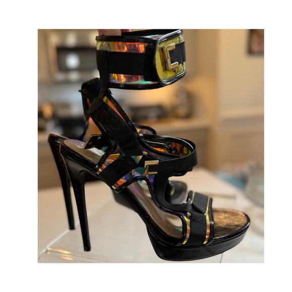 Shoe Republic LA Platform Holographic Heels - Women's 11 - Picture 1 of 5